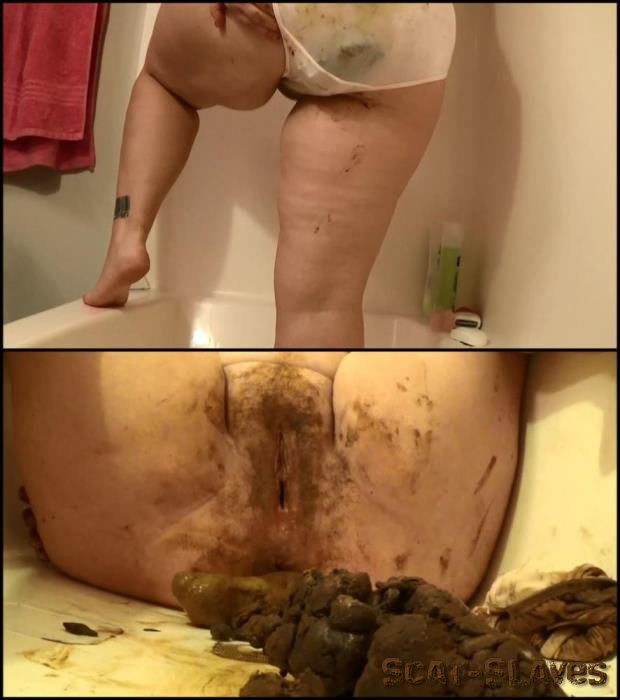Body covered feces - BBW Samantha poop in satin panties and dirty scat play. [Big pile, BBW scat - FullHD 1080p] (1.58 GB)