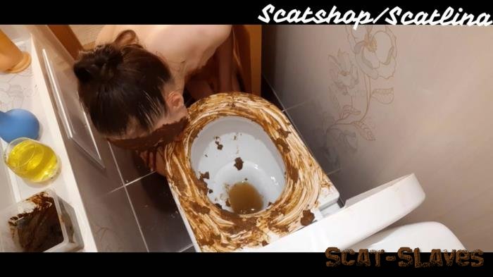 Defecation: (ScatLina) - Dirty toilet (part 1) [FullHD 1080p] (1.28 GB)