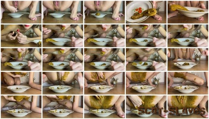 Extreme: (p00girl) - I pooped onto a plate and eat-I chew with a fork and smearing [FullHD 1080p] (1.01 GB)