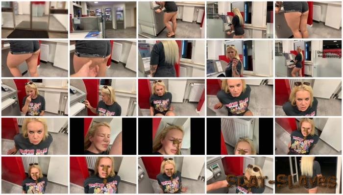 Smearing: (Devil Sophie) - Public in the bank! He shits me in the face [FullHD 1080p] (279 MB)