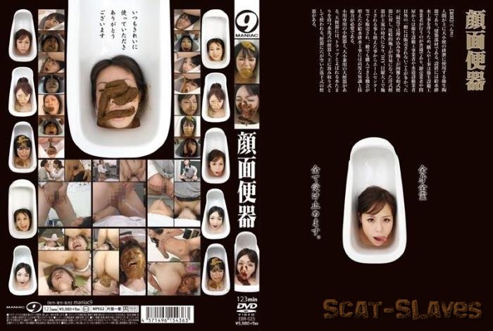 Faces toilet bowl. Defecation on facesitting. (スカトロ, Copro) [SD] 1.43 GB