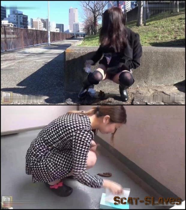 Self filmed girls poop in public places. (Closeup, DLJG-246) [FullHD 1080p] 581 MB