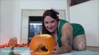 Fetish: (SamanthaStarfish) - Pooping In My Pumpkin Huge Ass [FullHD 1080p] (210 MB)