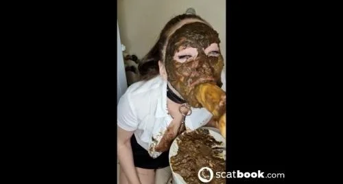 Scatbook: (Scatlina) - Toilet slave play with 6 loads of shit [FullHD 1080p] (530.13 MB)