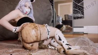 Shitting: (KnkyKttn97) - Extra Messy Foodplay [FullHD 1080p] (1.29 GB) Scat-Slaves.net