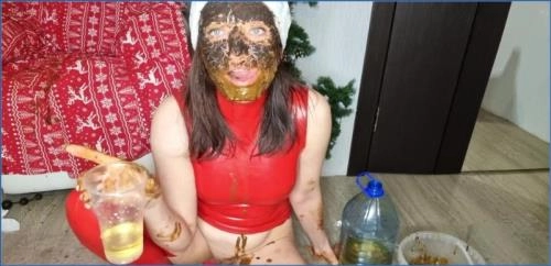 Download Scatlina - Какашкиное безумие на Новый год в FullHD 1080p, 37 минут Scat-Slaves.net