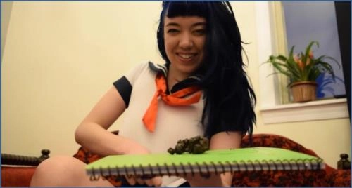 PrincessPuckie DirtyHotGirl Schoolgirl Farting and Dildo Fun