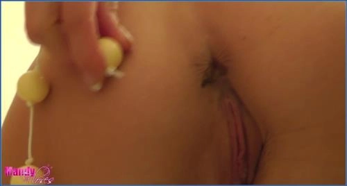 Mandy Flores Scat-Shop Special: Yellow Anal Beads and a Bowl of Shit HD 720p