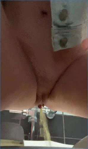 Romanian Mistress Public Bathroom Peeing and Farting 4K 2K