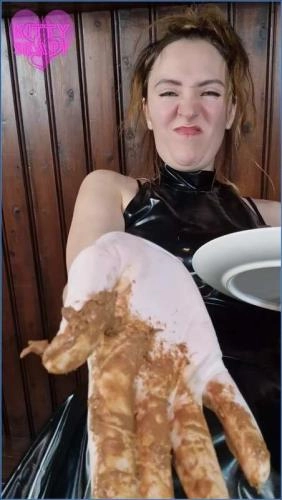 POV Spit Shit Feed Femdom in Latex Fetish, Big shit – FullHD 1080p / Scatbook – Scat-Slaves poster