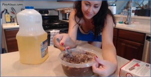 Alexa Scat Slave- Inch Turd Brownie Baking FullHD 1080p - related scat video at Scat-Slaves