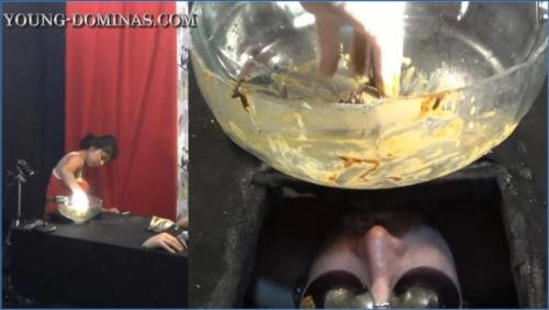 Stupid Slaves: Black Box Poop Receiver Part 4 Featuring Feeding and Spanish Slave - scat porn video at Scat-Slaves.net