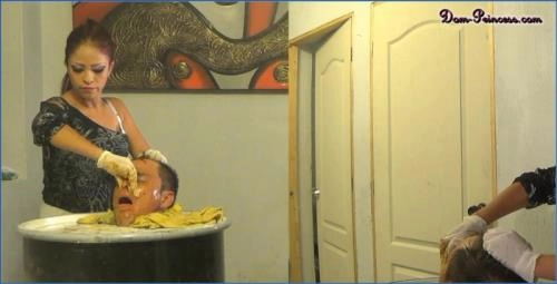 Face Slapping by Britany in Denise Toilet's Eat Shit Slave - related scat video at Scat-Slaves