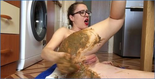 Download Shitting Alone Toilet with Ella Gilbert in Scat Slave romp Scat-Slaves.net