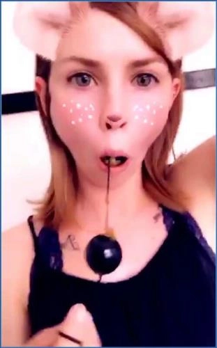 Licking Anal Beads Clean with LilbuttLex in Extreme BDSM Toilet - scat porn video at Scat-Slaves.net