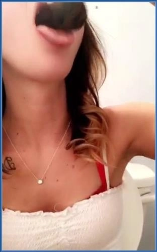 LilbuttLex Licks Anal Beads Clean in Scat Slaves Toilet Slave Video - scat porn video at Scat-Slaves.net