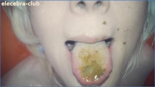 Shit Eating with Elecebra in Shitty Fresh Milky Drink and Pissing Slave - scat porn video at Scat-Slaves.net