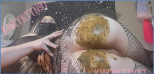 KnkyKttn97 Dominates Toilet Slave in dirty Kaviar Scat Porn - scat porn video at Scat-Slaves.net