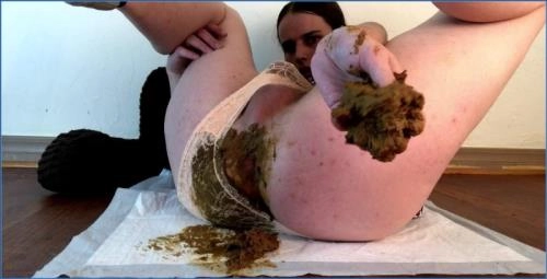 Emily Milk in Transsexual Slave Peach Panty Poo - FullHD 1080p Scat Video – Scat-Slaves poster