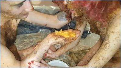Toilet Slave Scat: Astra Celestial's Christmas Shitty Massacre Part 7, Lesbian Orgy - related scat video at Scat-Slaves