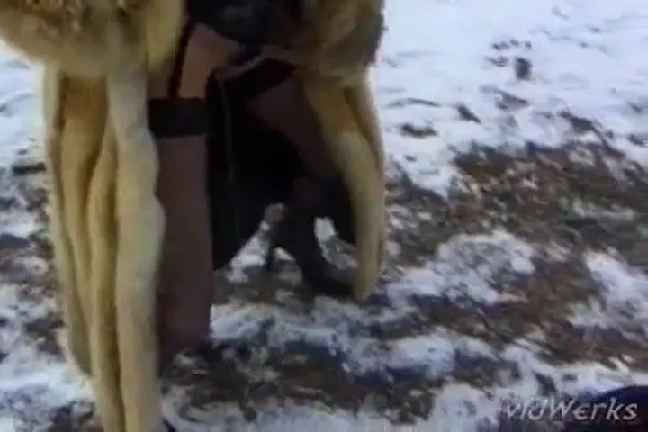 Fanny Steel Pisses Amidst the Snowy Woods in Outdoor Watersports - scat porn video at Scat-Slaves.net